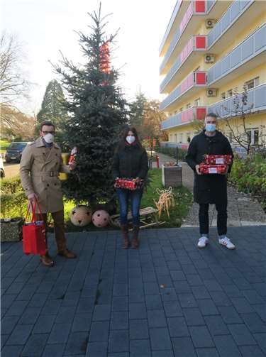 v.l.n.r. Dominik Pretz, Nicole Heidger (AWO) und Benjamin Lorscheid. Foto: Jusos Stadtverband Bendorf