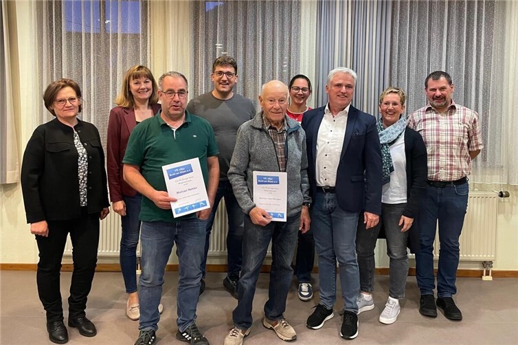 v.l.n.r. Elena Lenz, Mirja Raab, Michael Nehler, Thomas Hommen, Hermann Josef Beutgen, Laura Kunz, Stefan Raab, Iris Hartmann, Sebastian Buss