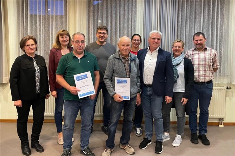 v.l.n.r. Elena Lenz, Mirja Raab, Michael Nehler, Thomas Hommen, Hermann Josef Beutgen, Laura Kunz, Stefan Raab, Iris Hartmann, Sebastian Buss