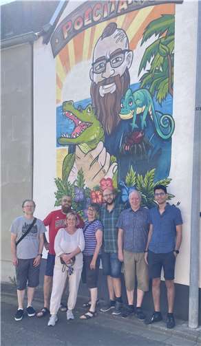 v.l.n.r.: Frank Meyreis (Ausschussmitglied), Patrick Meyer (Poecitarium), Martina Kolbinger (Ratsmitglied), Birgit Meyreis (Fraktionsvorsitzende), Rene Geßner (Ausschussmitglied), Klaus Meurer (stv. Fraktionsvorsitzender), Osama Rahhal (Ausschussmitglied). Fotos: privat