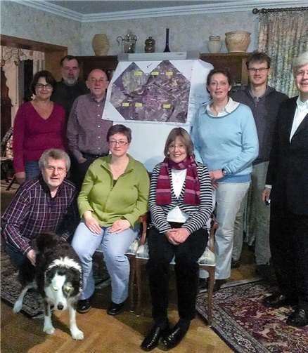 (v.l.n.r.) Gabriele Löhr, Ludwig Hilgers, Hans-Joachim Buchstäber, ElisabethBröskamp (MdL), Uwe Bröskamp, Jürgen Drumm; vorne: Egon Krobb, Delia Buchstäber, Christa Drumm; es fehlt: Mariele Krobb.privat