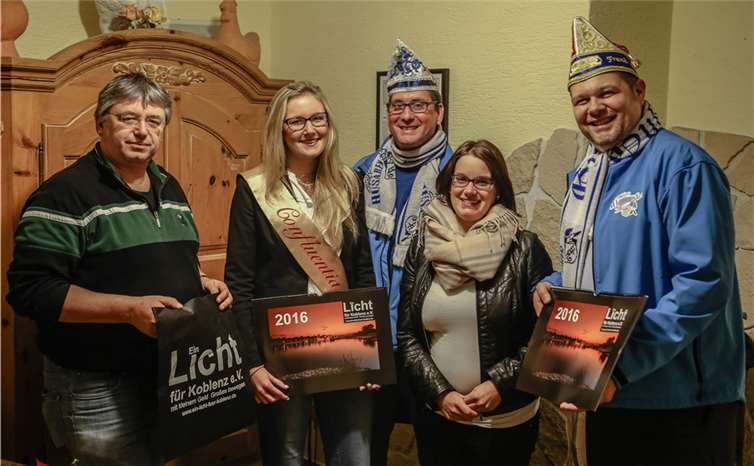 v.l.n.r. Heinz-Jörg Wurzbacher, Confluentia Melina, Markus Ohlig, Julia Kübler und Prinz Frank. Heinz-Joerg Wurzbacher