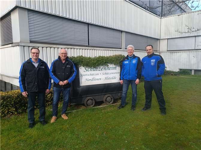 (v.l.n.r.): Heinz-Peter Arenz, Rolf Wegener, Thomas Pieper, Markus Strang.  Foto:SSV/Thomas Pieper