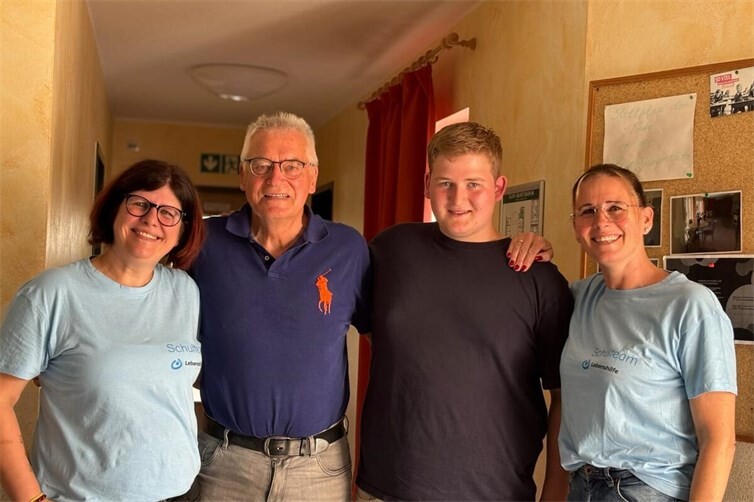 v.l.n.r.: Nicole Schmitt-Groß, Josef Brodam, Dylan Anger, Birte Brodam