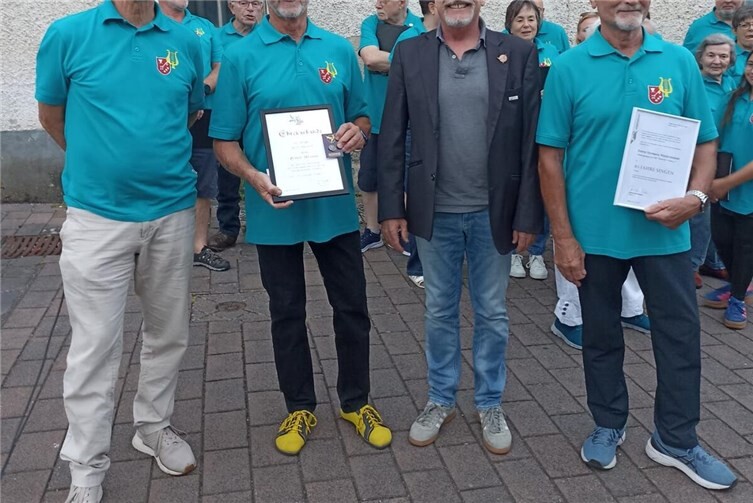 vlnr. Rolf Dietrich, Bernd Manns, Hans-Willi Fell, Hermann-Josef Nördershäuser