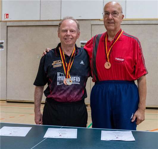 Para-Tischtennis Meisterschaften von li. nach re. Friedhelm Paus, Josef Link.Foto: privat