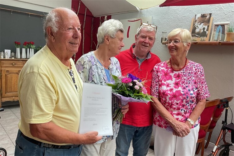 von links,  Hans Dünkel, Elsbeth Kreische,  Erwin Thiebes, Christa Vierte