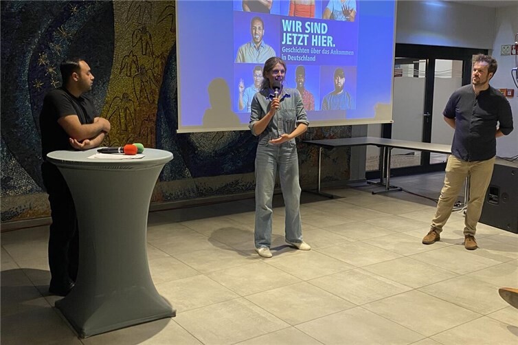 von links: Hussein Al Ibrahim (Darsteller), Ronja von Wurmb-Seibel (Redakteurin und Buchautorin), Niklas von Wurmb-Seibel (Filmemacher)