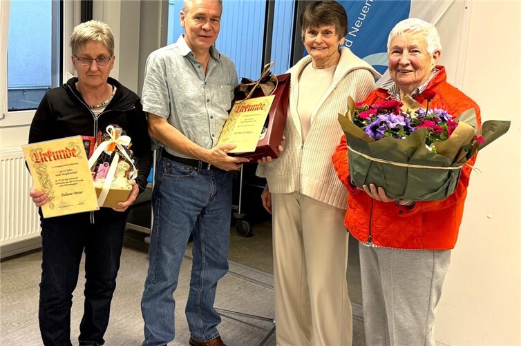 von links: Juliane Meier, Werner Schöppe, Veronika Steger, Helga Odebrecht