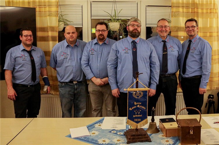 von links: Markus Dinkel,Phillip Heib,Christoph Heib,1.Vors. Jens Hähr, Hauke Walter,Uwe Domaschk.  Foto: privat