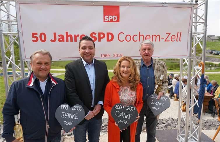 von links: Ralf Walter, Benedikt Oster, Heike Raab, Horst Hoffmann. Foto: SPD Kreisverband Cochem-Zell