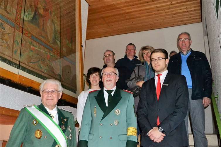(von links) Valentin Müller, Monika Rörig, Franz-Rudolf Rörig, Willi Kaster, Ulrich Bickel, Anja Lienemann, Patrick Klapperich und Alfred Doll