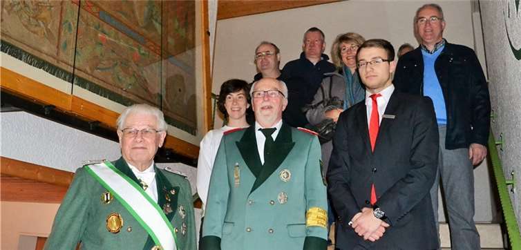 (von links) Valentin Müller, Monika Rörig, Franz-Rudolf Rörig, Willi Kaster, Ulrich Bickel, Anja Lienemann, Patrick Klapperich und Alfred Doll