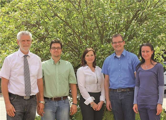 von links nach rechts: Thomas Biehl, Koordinator Fachoberschule, Patrick Lorke, 2. Konrektor, Monika Schüller-Diewald, Rektorin, Timo Lichtenthäler, 1. Konrektor, Nicole Sommer, pädagogische Koordinatorinprivat