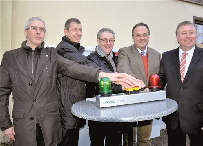 von links nach rechts: Wolfgang Frech, Michael Dötsch, Hans Dieter Felten, Bernd Weidenbach und Landrat Dr. Jürgen Pföhler.PRivat