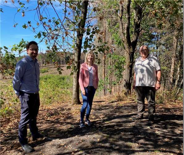 (v.r.): Kurt Schüler, Landtagsabgeordnete Jenny Groß und Martin Gräf.Foto:privat