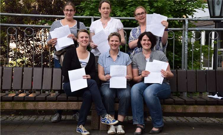 (v.r.n.l. Petra Meurer-Bolt (Vorsitzende), Claudia Krohn-Maas, Katja Büchner, Ruth Mertes, Jennifer Wendland und Judith Leistner.privat