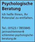 Anzeige psychologische Beratung