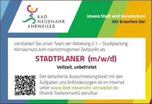 Stellenausschreibung Stadtplaner