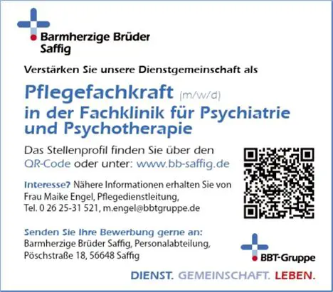 Stellenanzeige Pflegefachkraft
