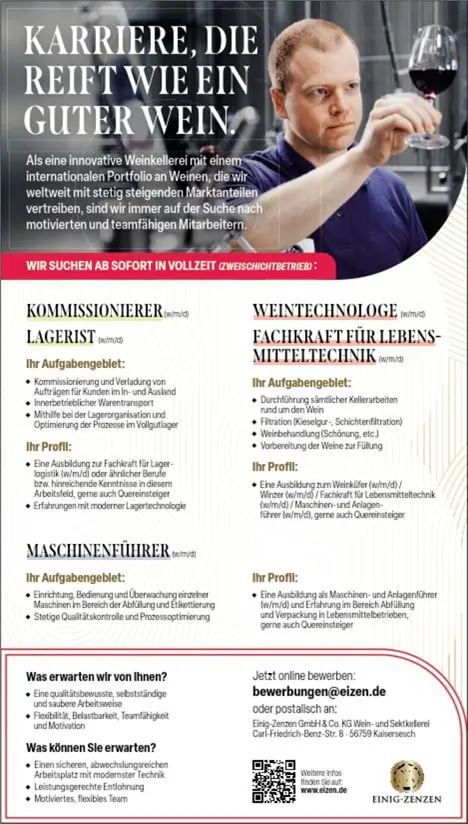 Stellenanzeige "Kombi"