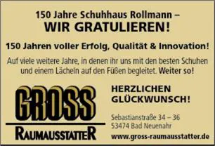 150 Jahre Schuhhaus Rollmann in Bad Neuenahr-Ahrweiler