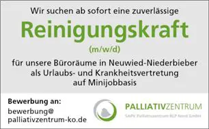 Reinigungskraft m/w/d