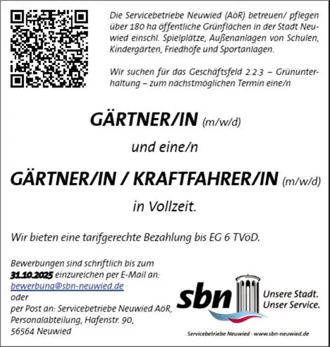 Gärtner/in (m/w/d) + Kraftfahrer/in (m/w/d)