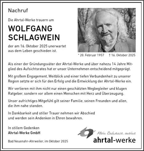 Nachruf Herr Schlagwein