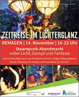 Anzeige Zeitreise im Lichterglanz -Steampunk Abendmarkt