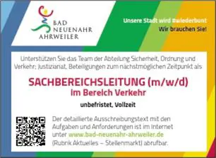 Stellenausschreibung Verkehrsabteilung