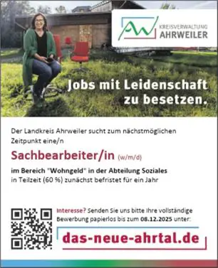 Stellenanzeige Sachbearbeiter/in Wohngeld 