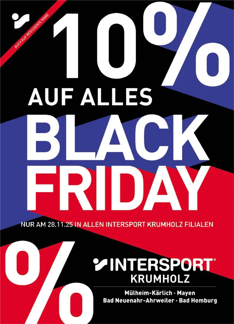 Anzeige Black Friday / Sonderpreis wie vereinbart