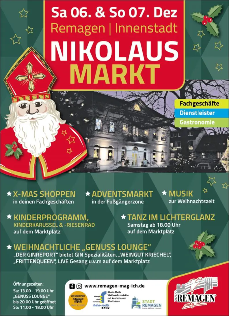 Anzeige Nikolausmarkt Remagen 2025