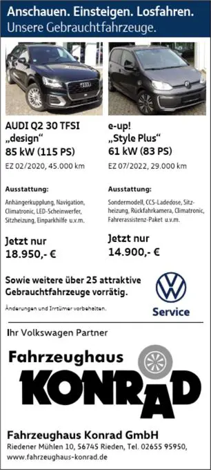 Gebrauchtwagenanzeige