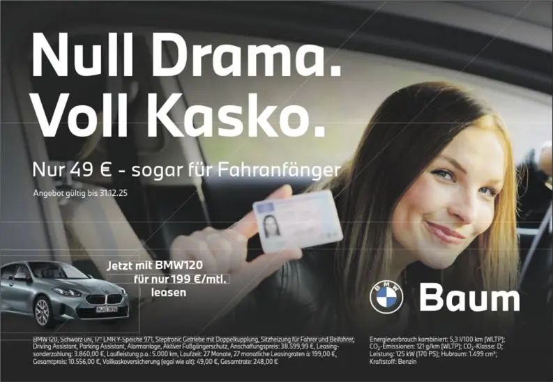 Anzeige "Null Drama Voll Kasko"