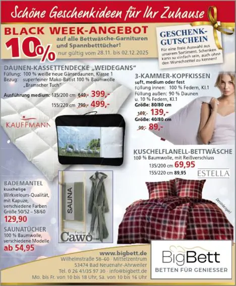 Anzeige Geschenkideen für Zuhause