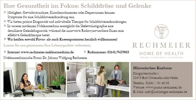 Imageanzeige Schilddrüse und Gelenke