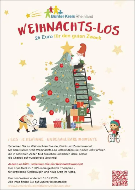 Weihnachtslos-Anzeige "Bunter Kreis" o. B.