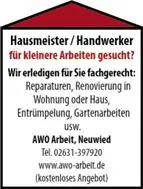 Hausmeister, bis auf Widerruf