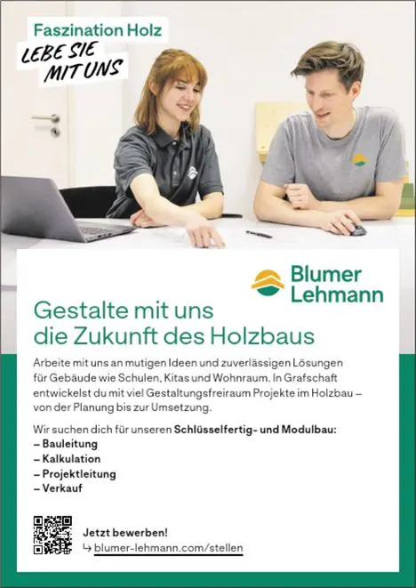 Stellenanzeige Bauleitung / Kalkulation / Projektleitung / Verkauf
