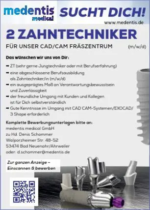 Stellenanzeige Zahntechniker, 2. Anzeige "2+1 Aktion"