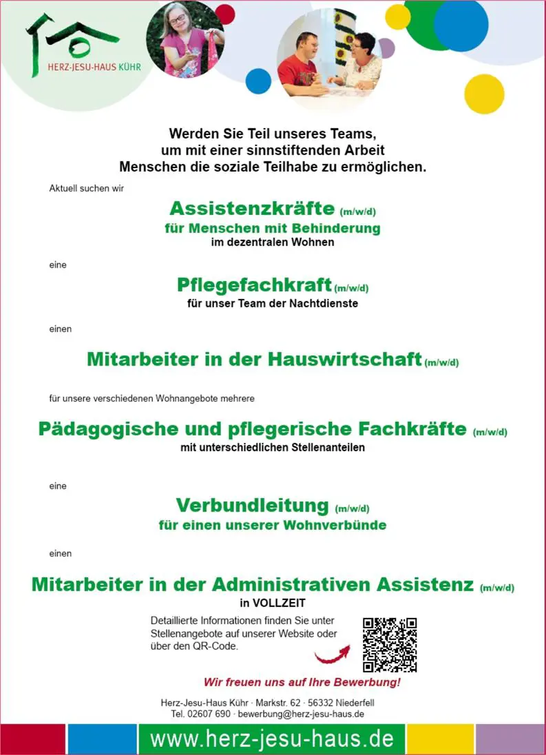 Stellenausschreibung - verschieden Stellen