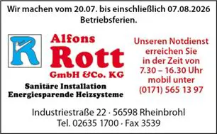 Betriebsferien
