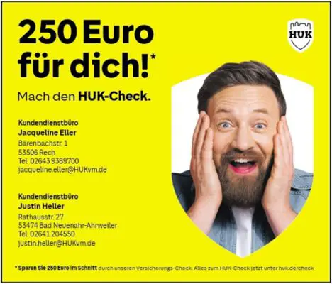 Imageanzeige HUK, Auftragsnummer 4700022057, 1. Anzeige "2+1" Aktion