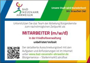 Stellenausschreibung Friedhofsverwaltung
