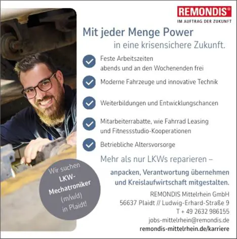 Stellenanzeige Mechatroniker
