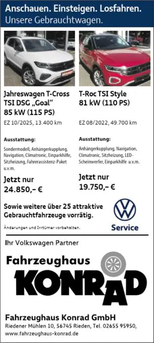 Gebrauchtwagenanzeige