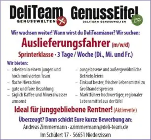 Stellenanzeige