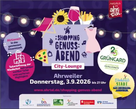 Shopping Genuss Abend Ahrweiler / o.B. Sponsoring